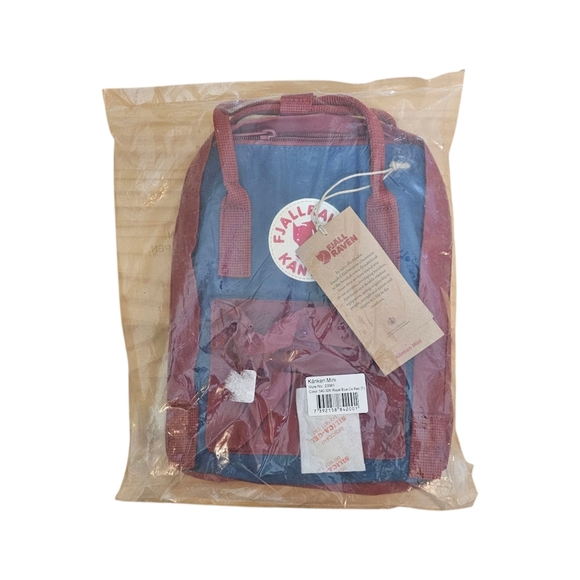 Fjallraven Kanken Mini Royal Blue Ox Red NWT!